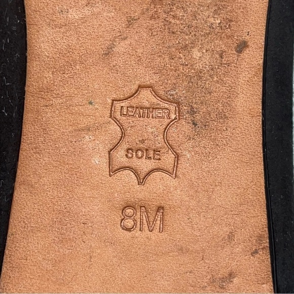 Tory Burch Vanessa Black Suede Beaded Bow Flats Women Shoes Size 8 - Picture 9 of 10